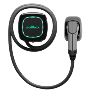 Wallbox Pulsar Plus ladeboks med Wi-Fi, 22 kW, 5 meter, Type 2, sort