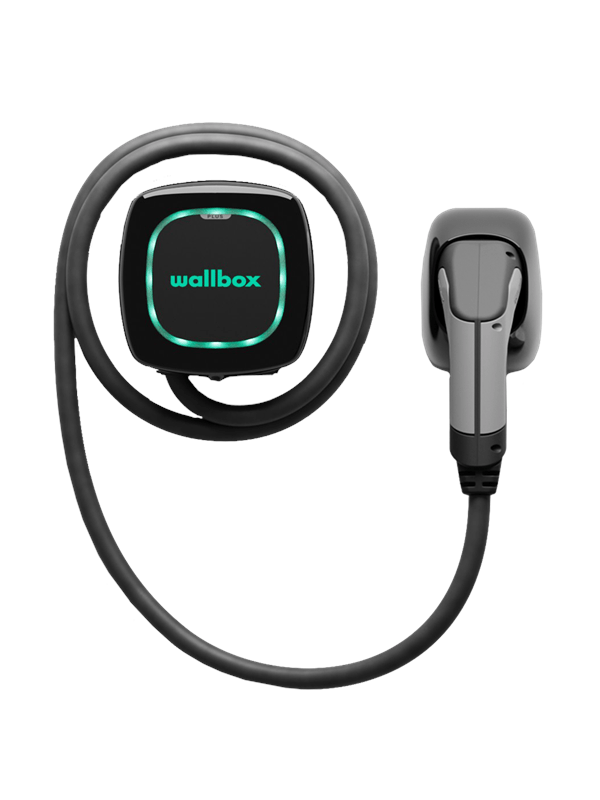 Wallbox Pulsar Plus ladeboks med Wi-Fi, 22 kW, 5 meter, Type 2, sort